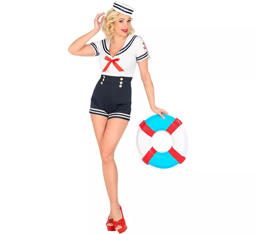 Translation missing: es.Disfraz de Marinera con Shorts Altos para mujer