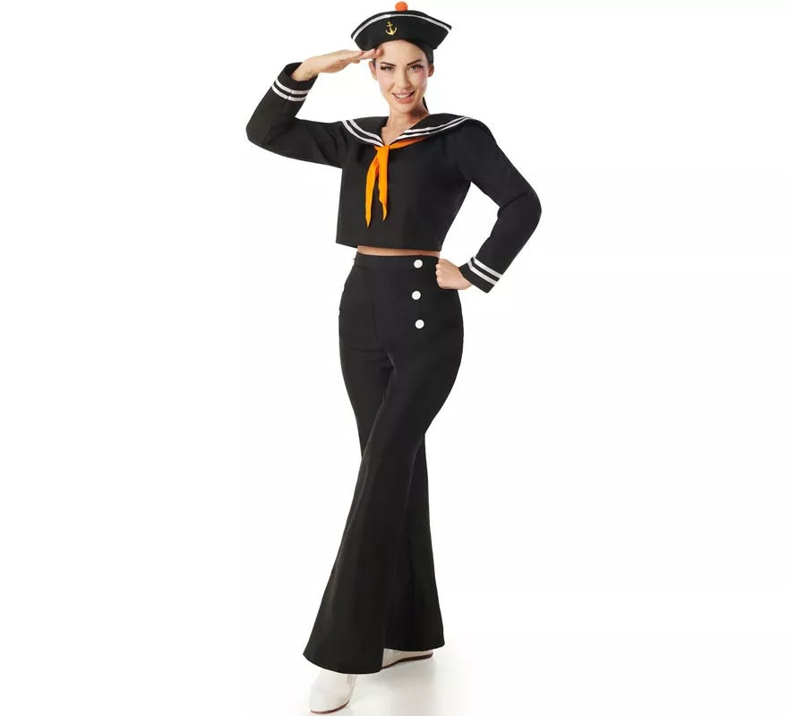 Translation missing: it.Disfraz de Marinera negro con Pantalón para mujer