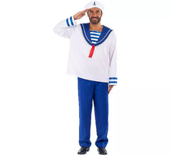 Costume da marinaio a strisce per un uomo
