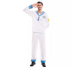 Costume da marinaio bianco anni '60 da uomo