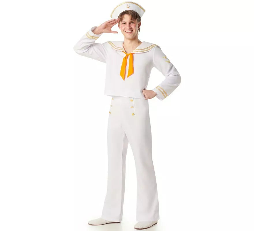 Translation missing: it.Disfraz de Marinero blanco con Pantalón para hombre