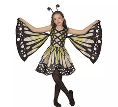 Costume da farfalla gialla a pois per bambina
