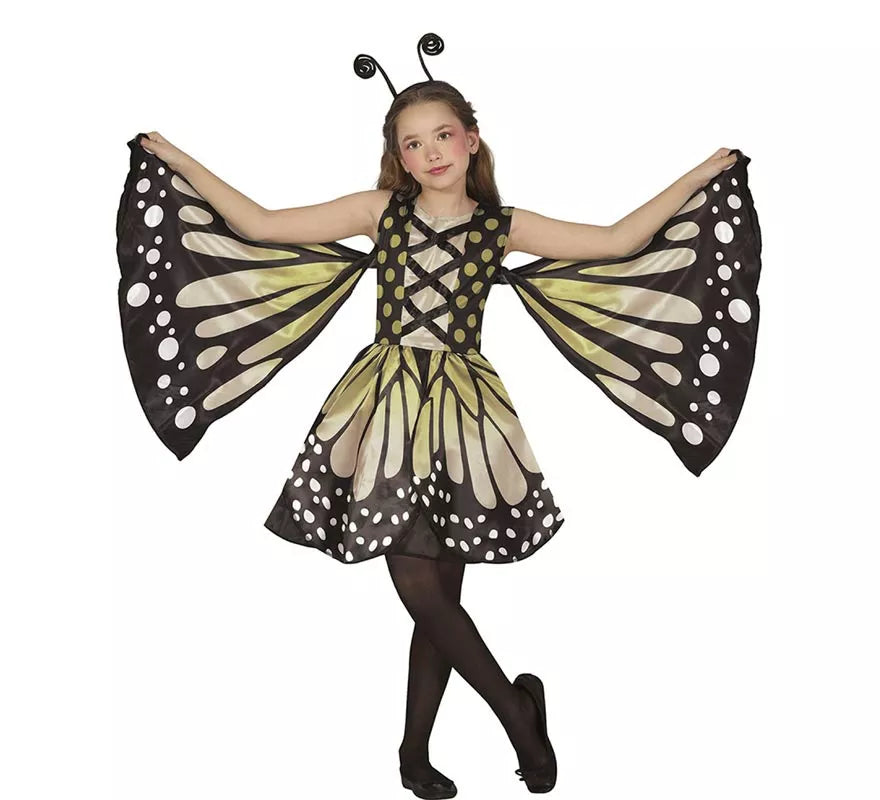 Translation missing: it.Disfraz de Mariposa amarilla con lunares para niña