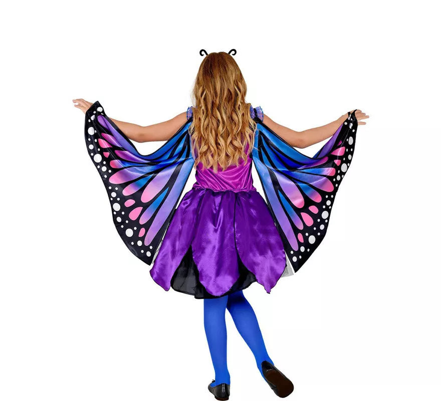 Translation missing: it.Disfraz de Mariposa Azul con Alas para niña