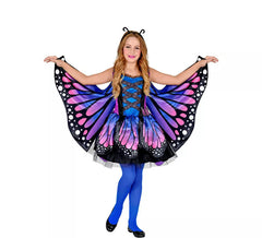 Costume da farfalla blu con ali per bambina