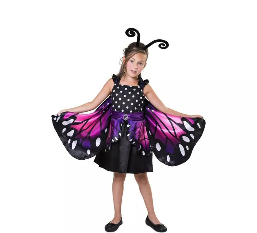 Translation missing: it.Disfraz de Mariposa rosa y morada para niña