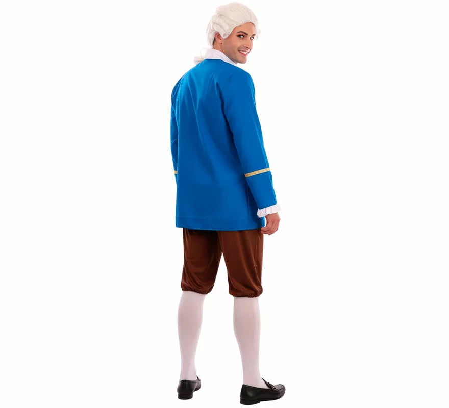 Translation missing: it.Disfraz de Marqués de Época azul para hombre