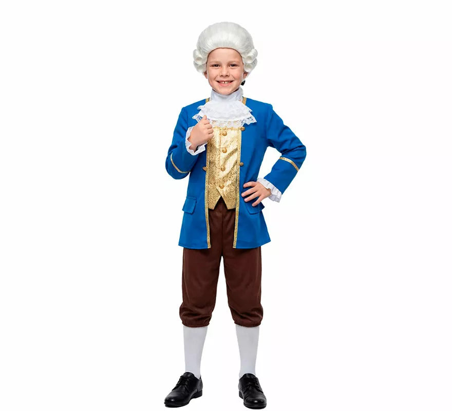 Translation missing: it.Disfraz de Marqués de Época azul para niño