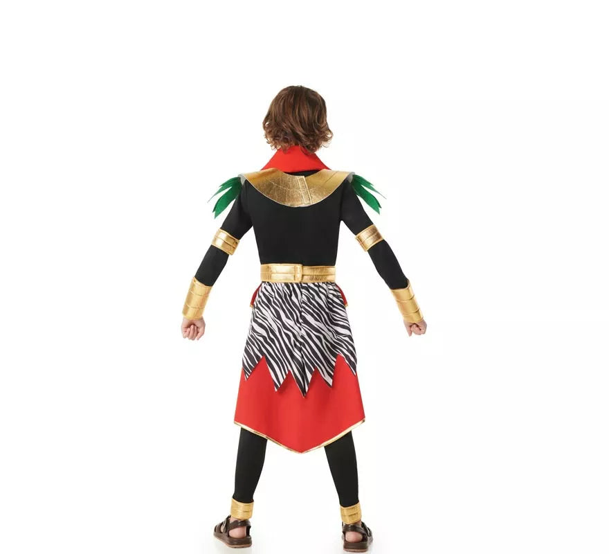 Translation missing: it.Disfraz de Masai Africano rojo elegante para niños