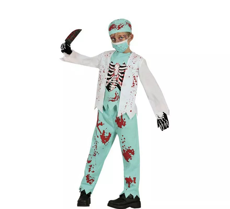 Translation missing: it.Disfraz de Médico Esqueleto Zombie para niños