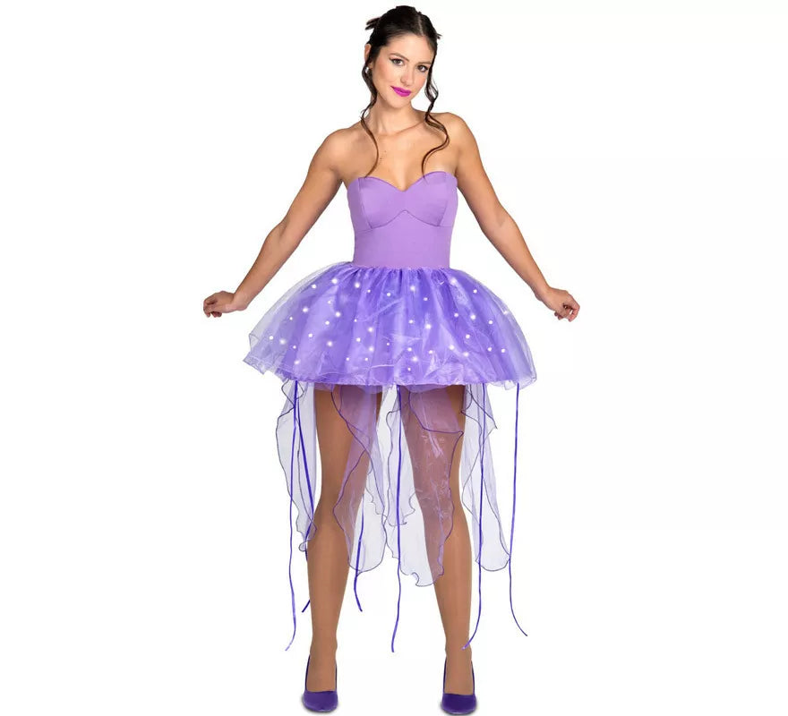 Translation missing: es.Disfraz de Medusa Morada con tentáculos para mujer