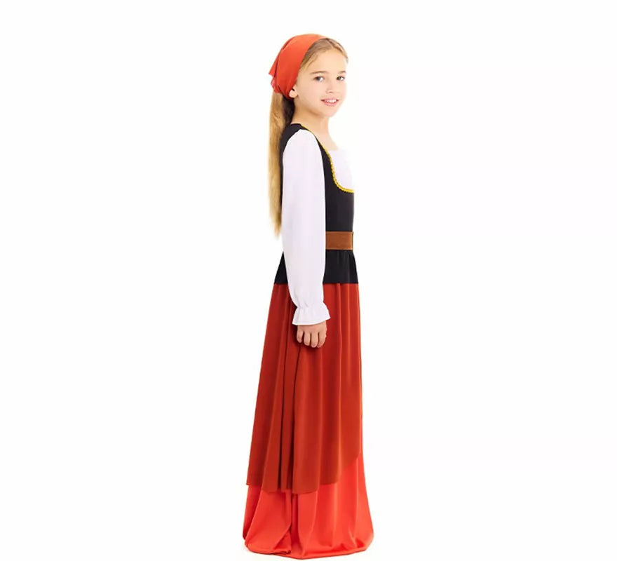 Disfraz de Mesonera Medieval para niña
