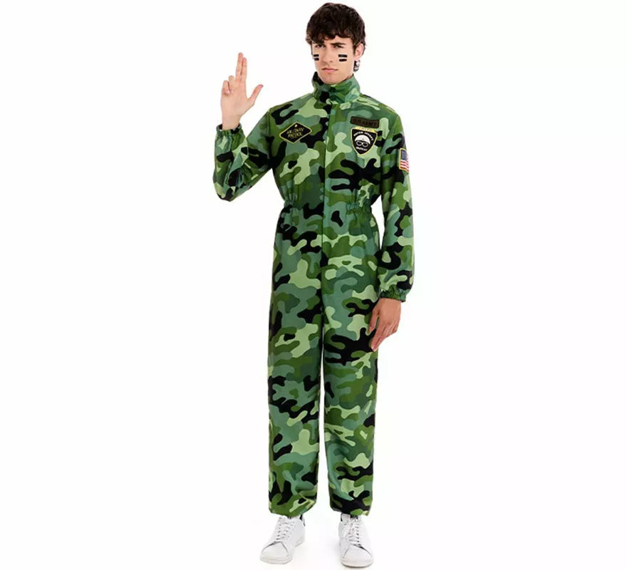 Translation missing: es.Disfraz de Militar Camuflaje para hombre
