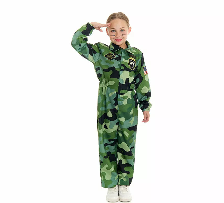 Translation missing: es.Disfraz de Militar Camuflaje para niño