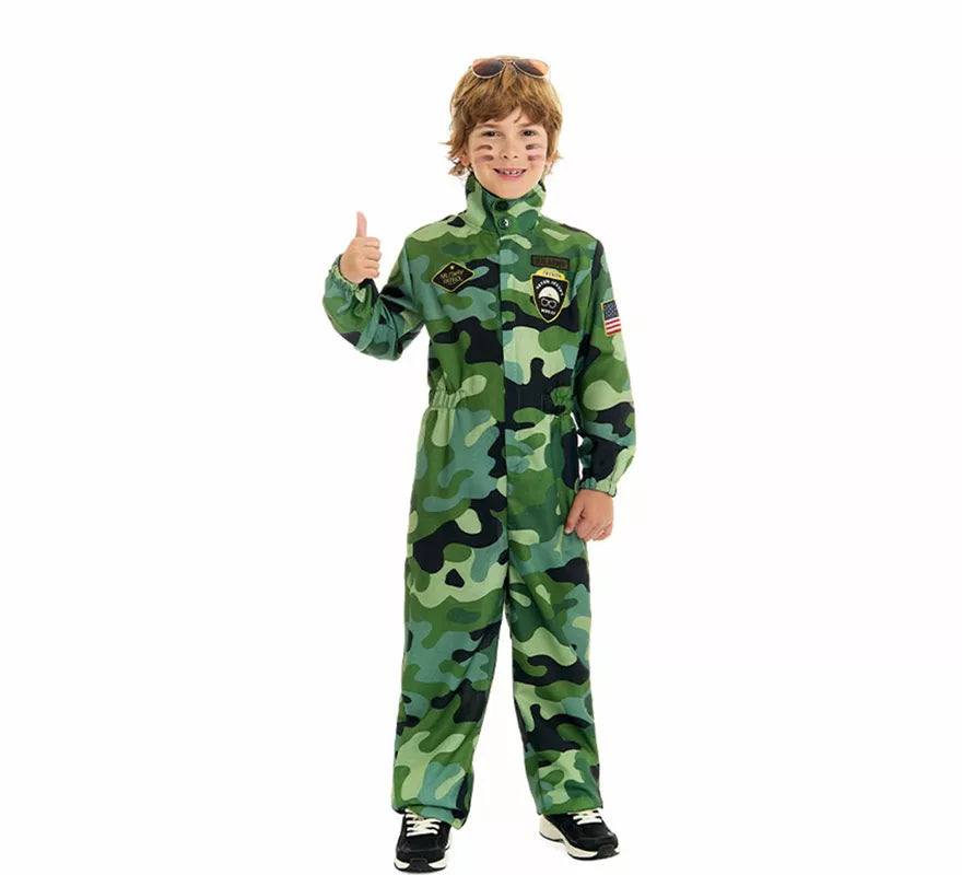 Translation missing: es.Disfraz de Militar Camuflaje para niño