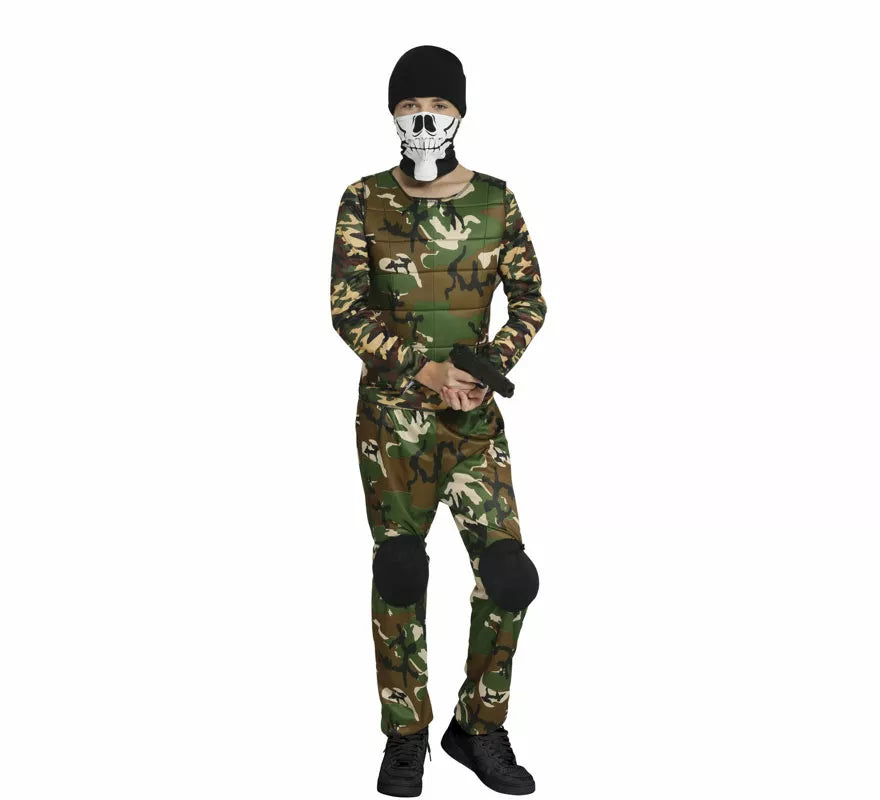 Translation missing: it.Disfraz de Militar de Camuflaje para adolescente