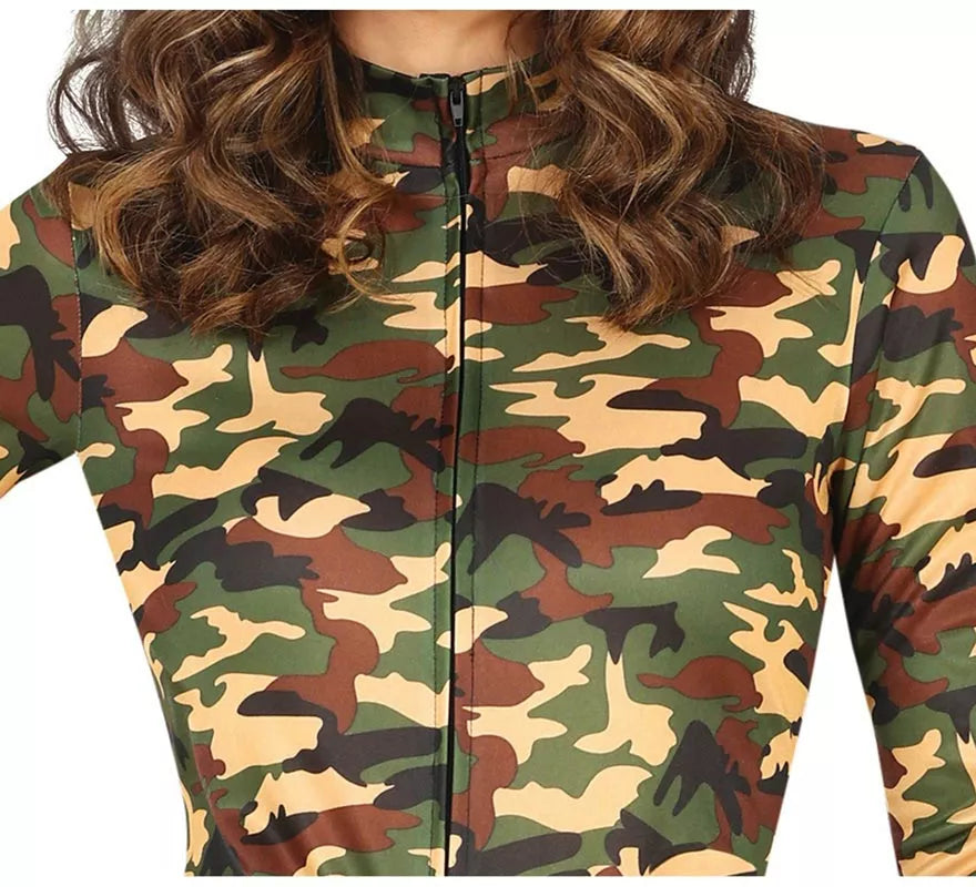 Translation missing: es.Disfraz de Militar Soldado de camuflaje para mujer