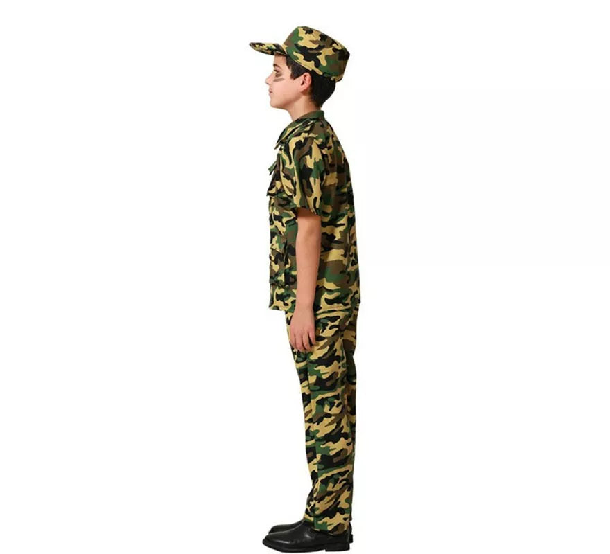 Translation missing: it.Disfraz de Militar traje camuflado para niño