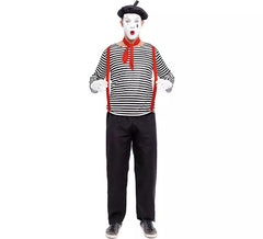 Costume da Mimo a righe per uomo
