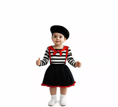 Costume da mimo per bambini con gonna