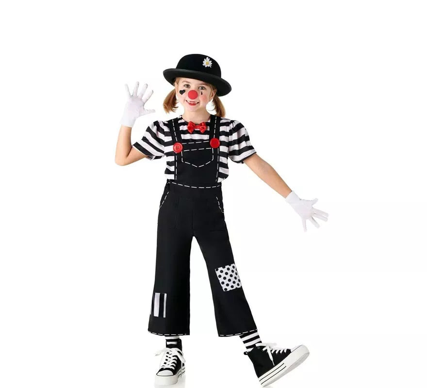 Translation missing: it.Disfraz de Mimo divertido a rayas para niños