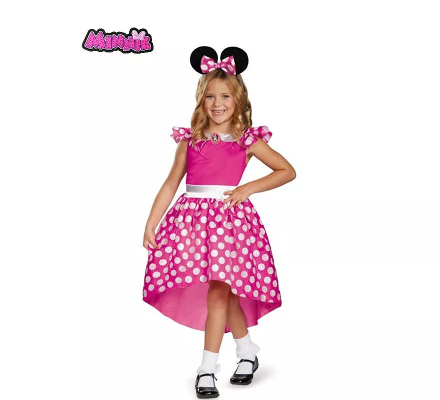 Translation missing: es.Disfraz de Minnie Rosa con Lunares Clásica para niña