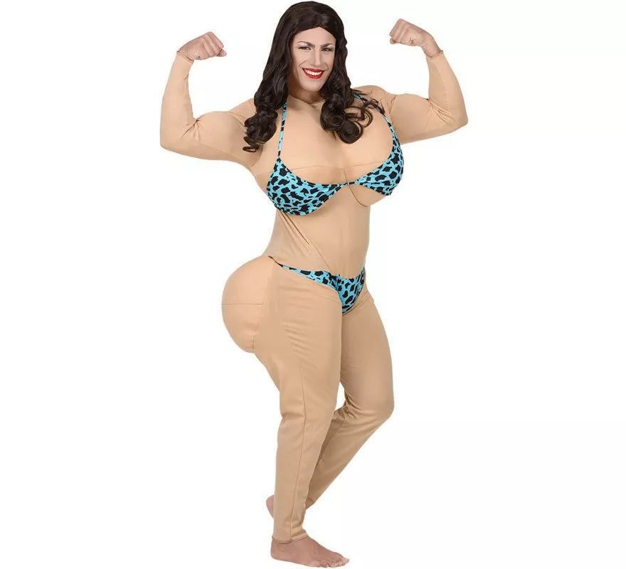 Translation missing: it.Disfraz de Miss Bikini Acolchado para hombre