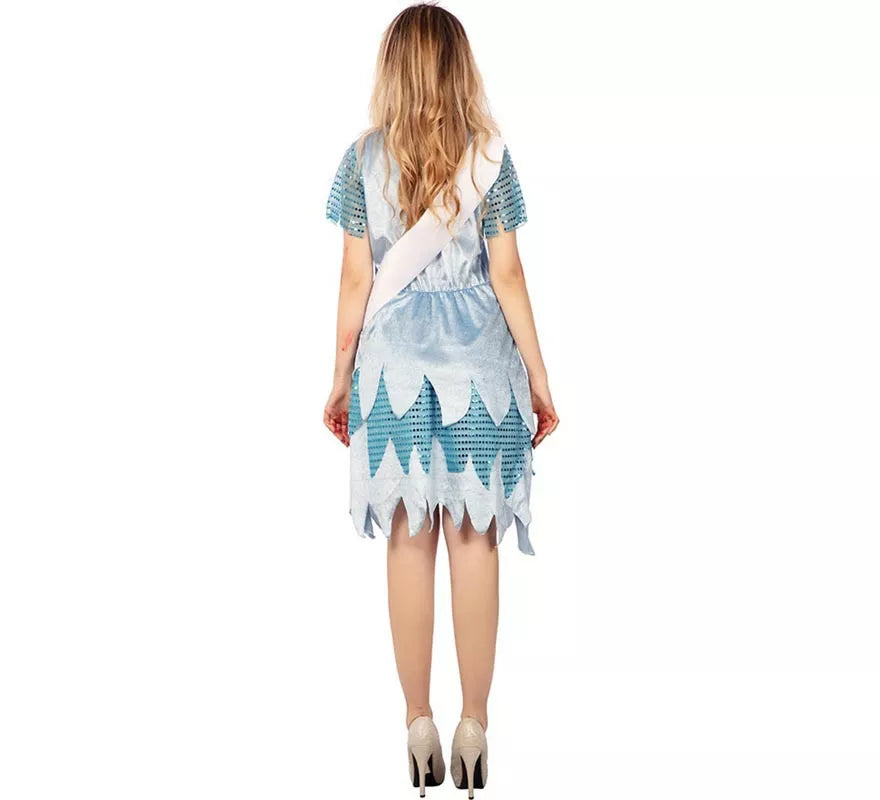 Translation missing: it.Disfraz de Miss Zombie vestido azul para mujer