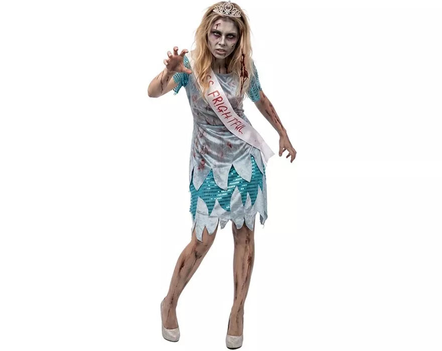 Translation missing: it.Disfraz de Miss Zombie vestido azul para mujer