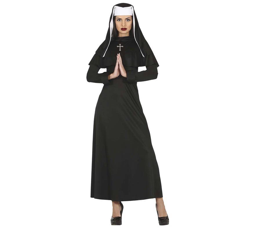 Translation missing: it.Disfraz de Monja Gótica con túnica negra para mujer