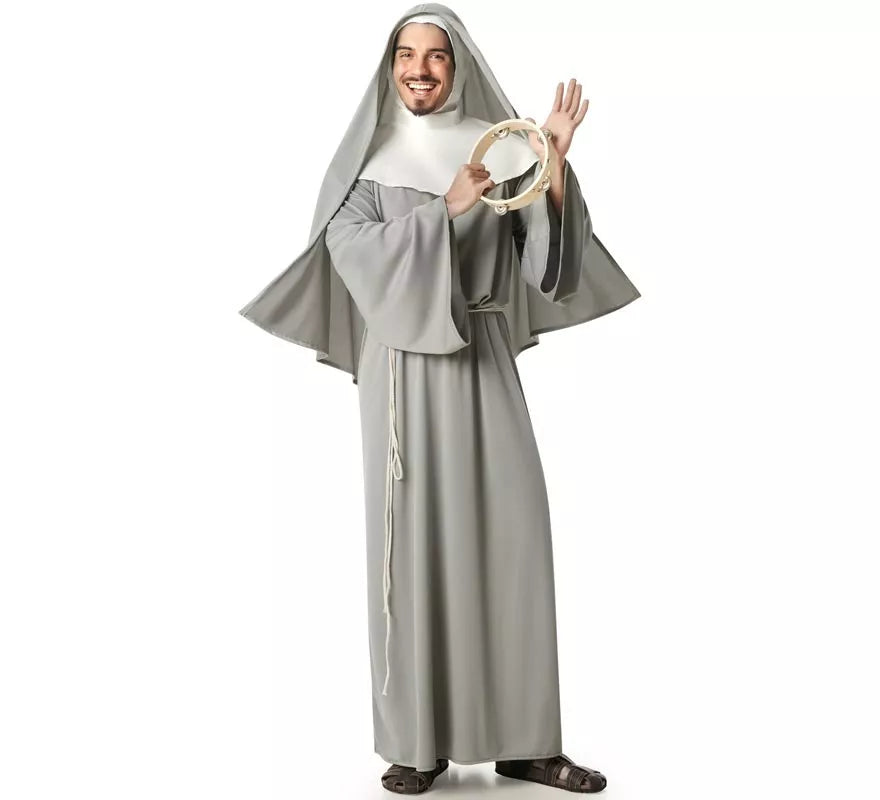 Translation missing: it.Disfraz de Monja gris para hombre