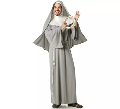 Disfraz de Monja gris para hombre