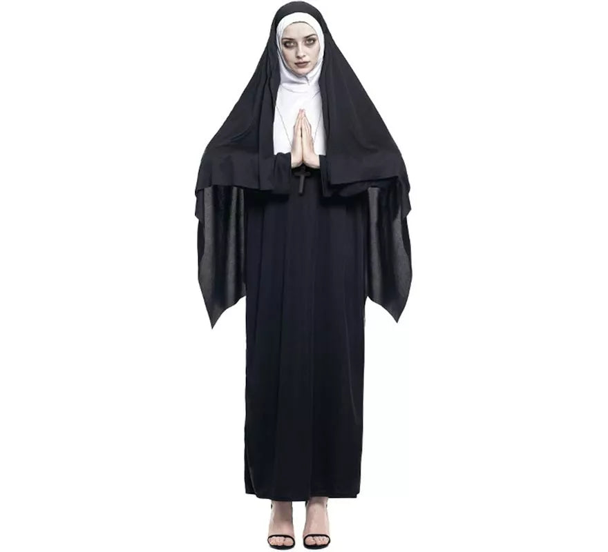 Translation missing: it.Disfraz de Monja Negro para mujer