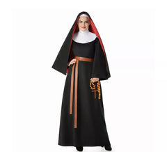 Costume da suora nera per donna