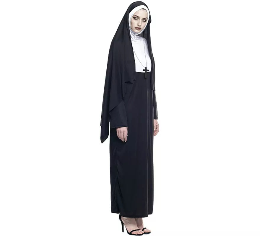 Translation missing: it.Disfraz de Monja Negro para mujer