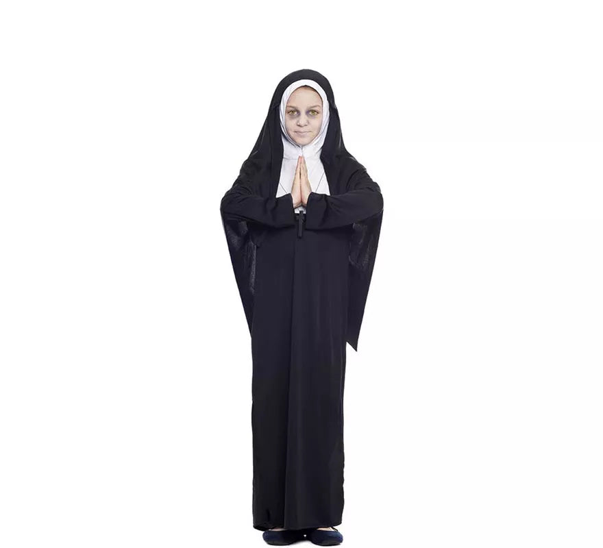 Disfraz de Monja Negro para niña