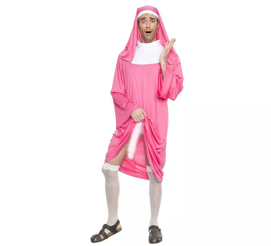 Translation missing: it.Disfraz de Monja Rosa para hombre