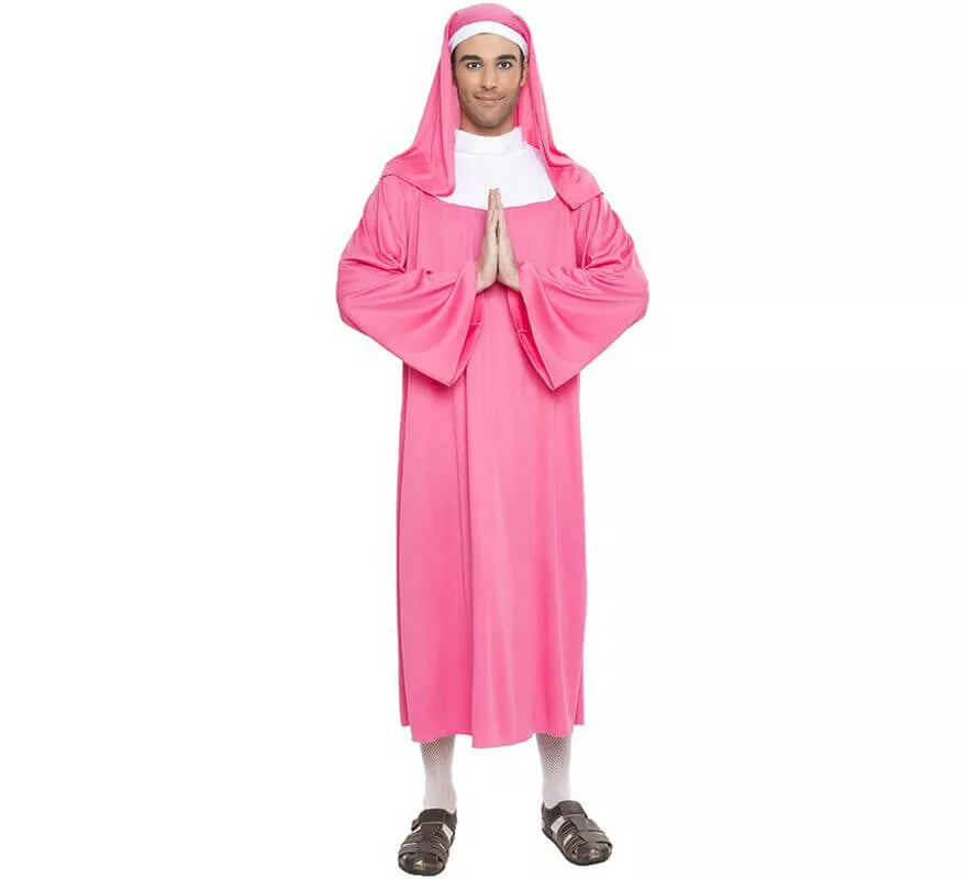 Translation missing: it.Disfraz de Monja Rosa para hombre