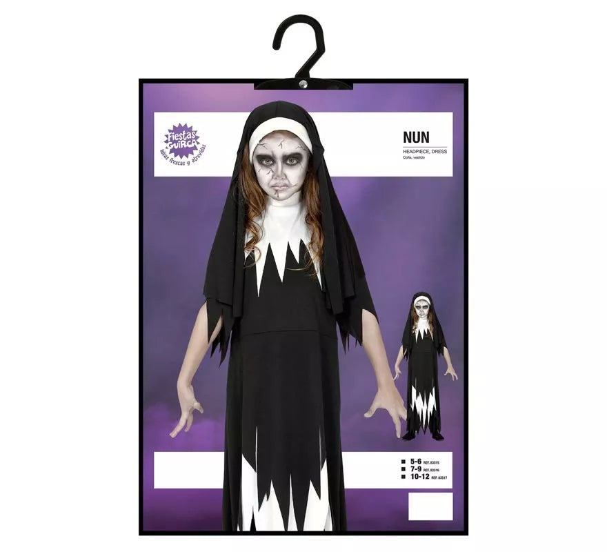 Translation missing: es.Disfraz de Monja Zombie para niña