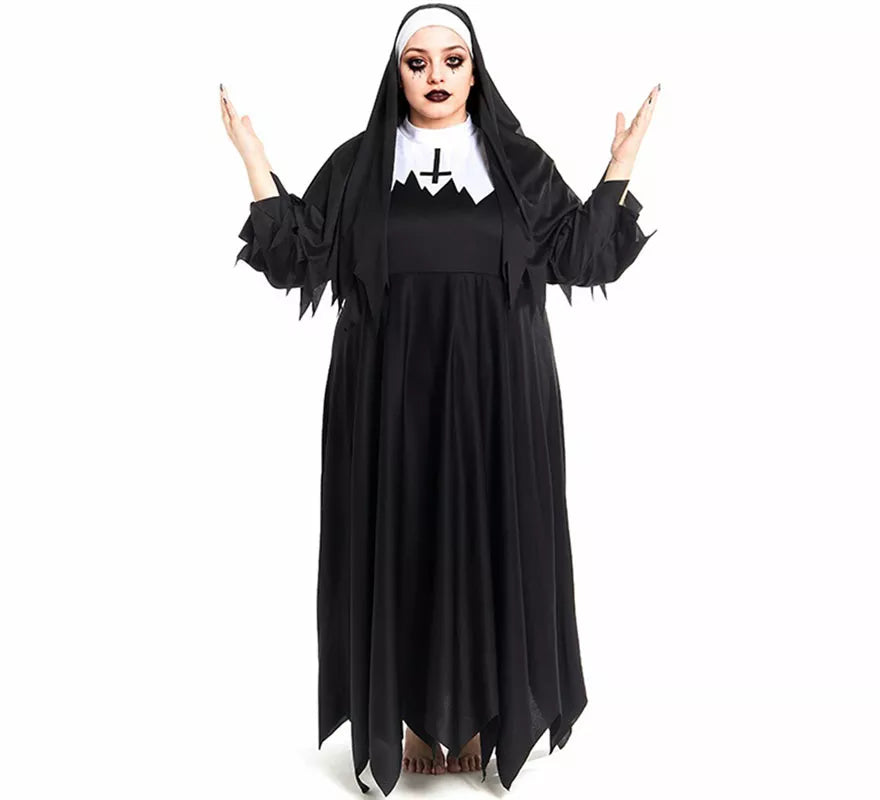 Translation missing: es.Disfraz de Monja Zombie túnica con picos para mujer