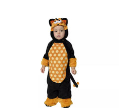 Costume da mostro kit-gatto nero e arancione per bambino