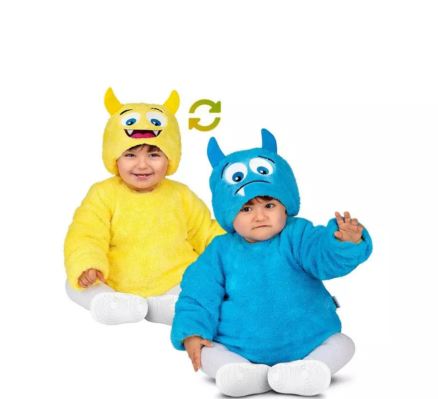 Translation missing: it.Disfraz de Monstruo Amarillo- Azul Reversible para bebé y niños