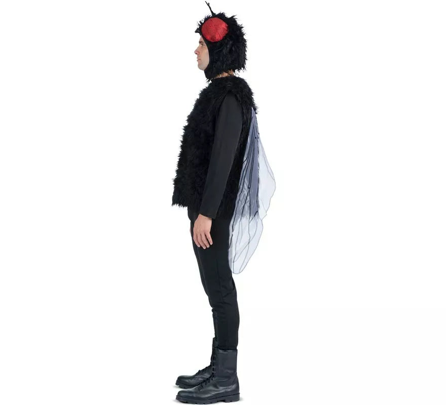 Translation missing: es.Disfraz de Mosca con gorro y alas para adulto