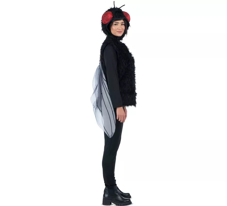 Translation missing: es.Disfraz de Mosca con gorro y alas para adulto