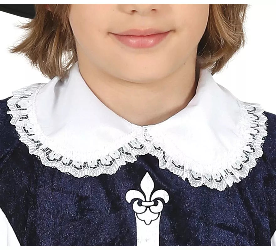Translation missing: it.Disfraz de Mosquetero Azul Elegante para niño