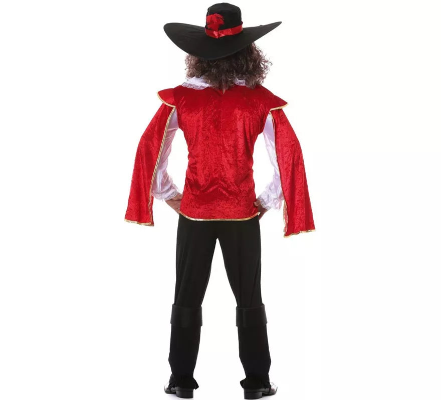 Translation missing: it.Disfraz de Mosquetero rojo para hombre