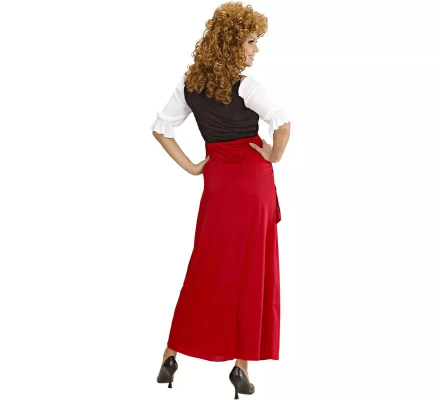 Translation missing: it.Disfraz de Moza de Taberna rojo y negro para mujer