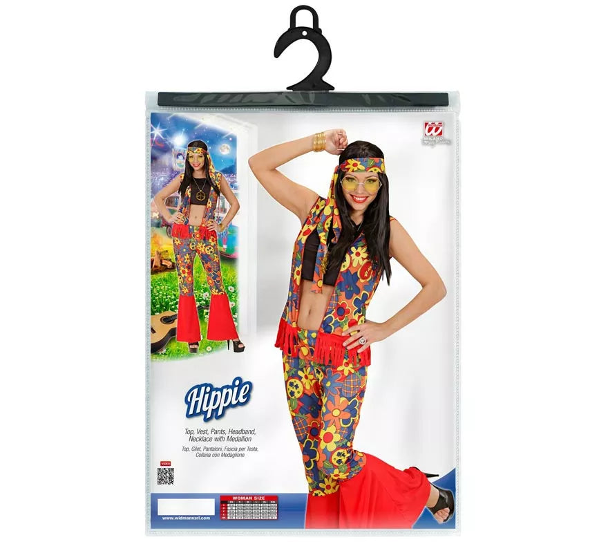 Translation missing: it.Disfraz de Mujer Hippie con cinta y medallón para mujer