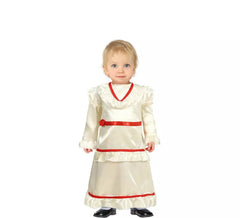 Disfraz de Muñeca con vestido blanca para bebé