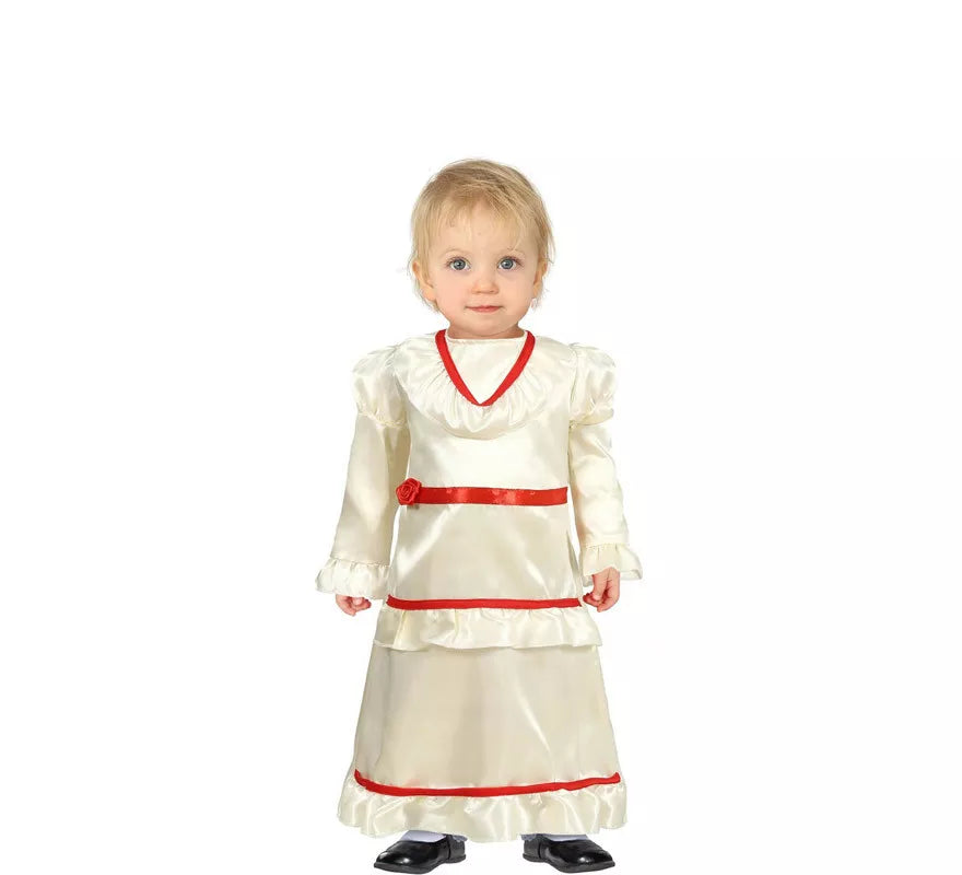 Translation missing: es.Disfraz de Muñeca con vestido blanca para bebé